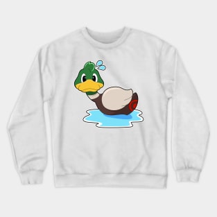 Duck Swimming Crewneck Sweatshirt